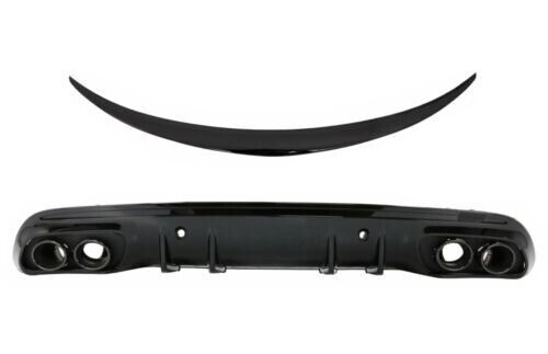 Diffuseur D'&Eacute;chappement Pour Mercedes C W205 14-20 Spoiler De Coffre Noir