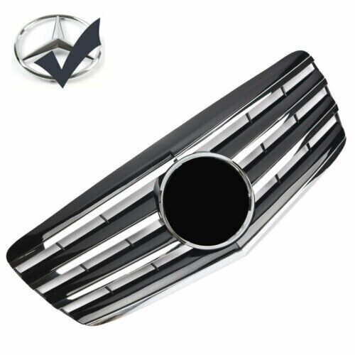 Grille Sport Grille Radiateur Adapt&eacute; pour Mercedes W211 S211 2006-2009 Noir + C