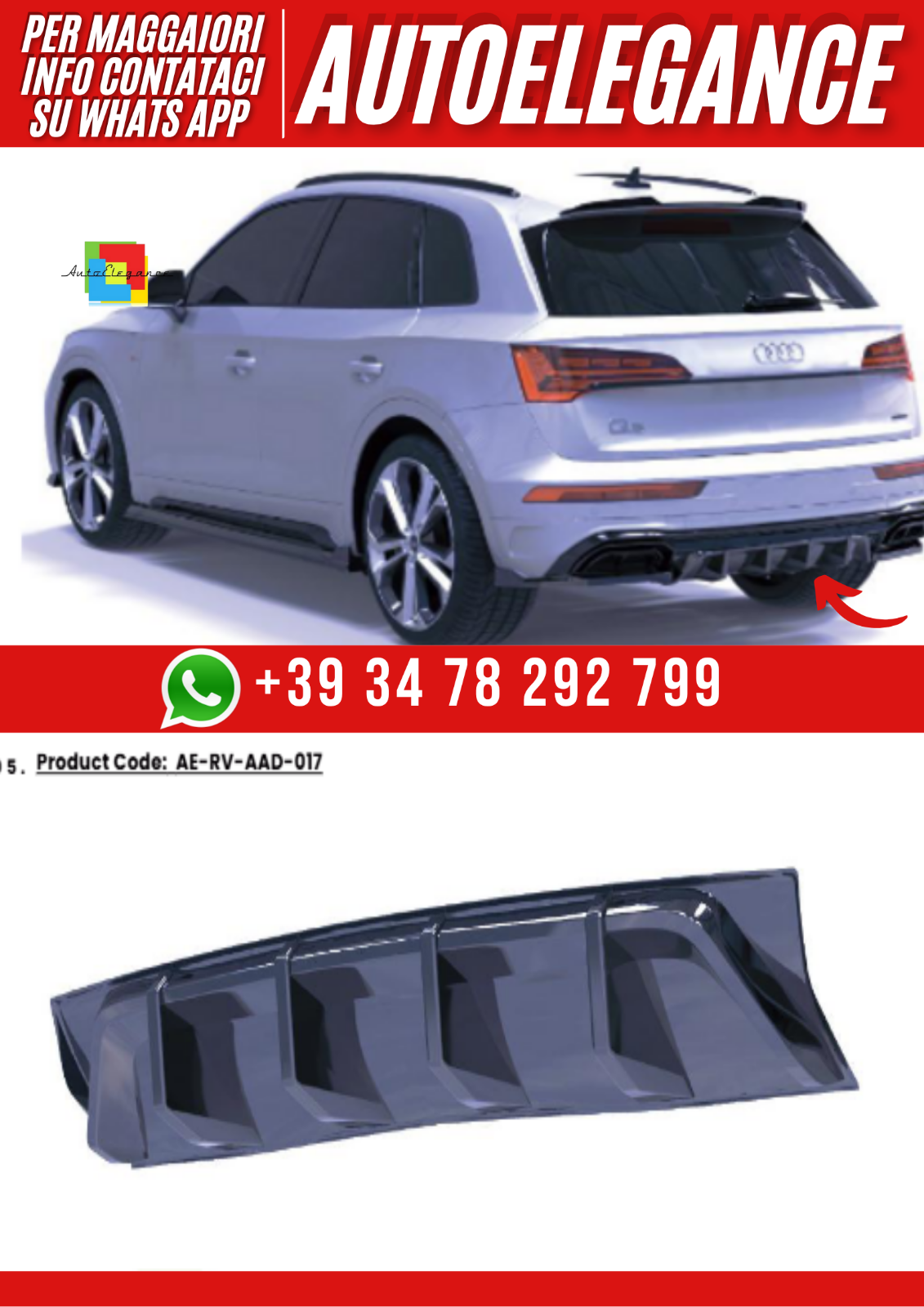 Diffuseur SQ5/Q5 S-LINE / Sportback MK2 Lifting (2020-2024 )