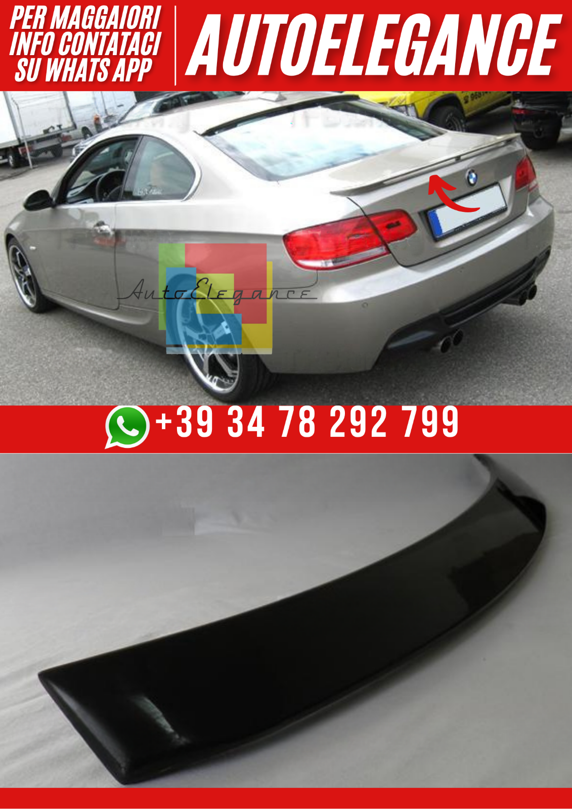 ❤?Spoiler Tettuccio Posteriore Compatibile con BMW E92 Coup&eacute;❤?