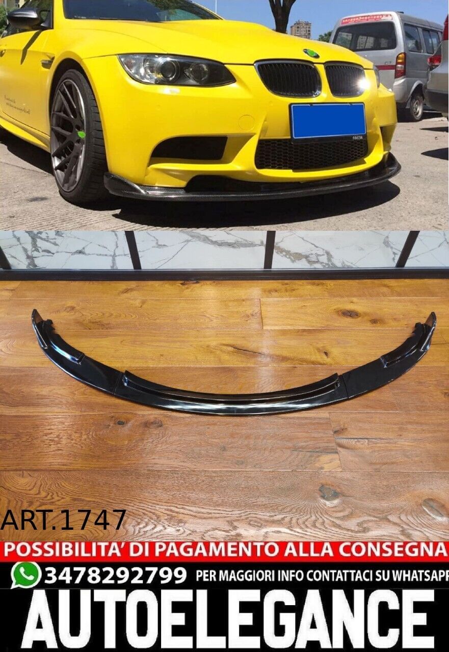 Splitter Para Serie 3 E90 E91 E92 E93 2007-2013 M3 Look Tuning Negro Brillante