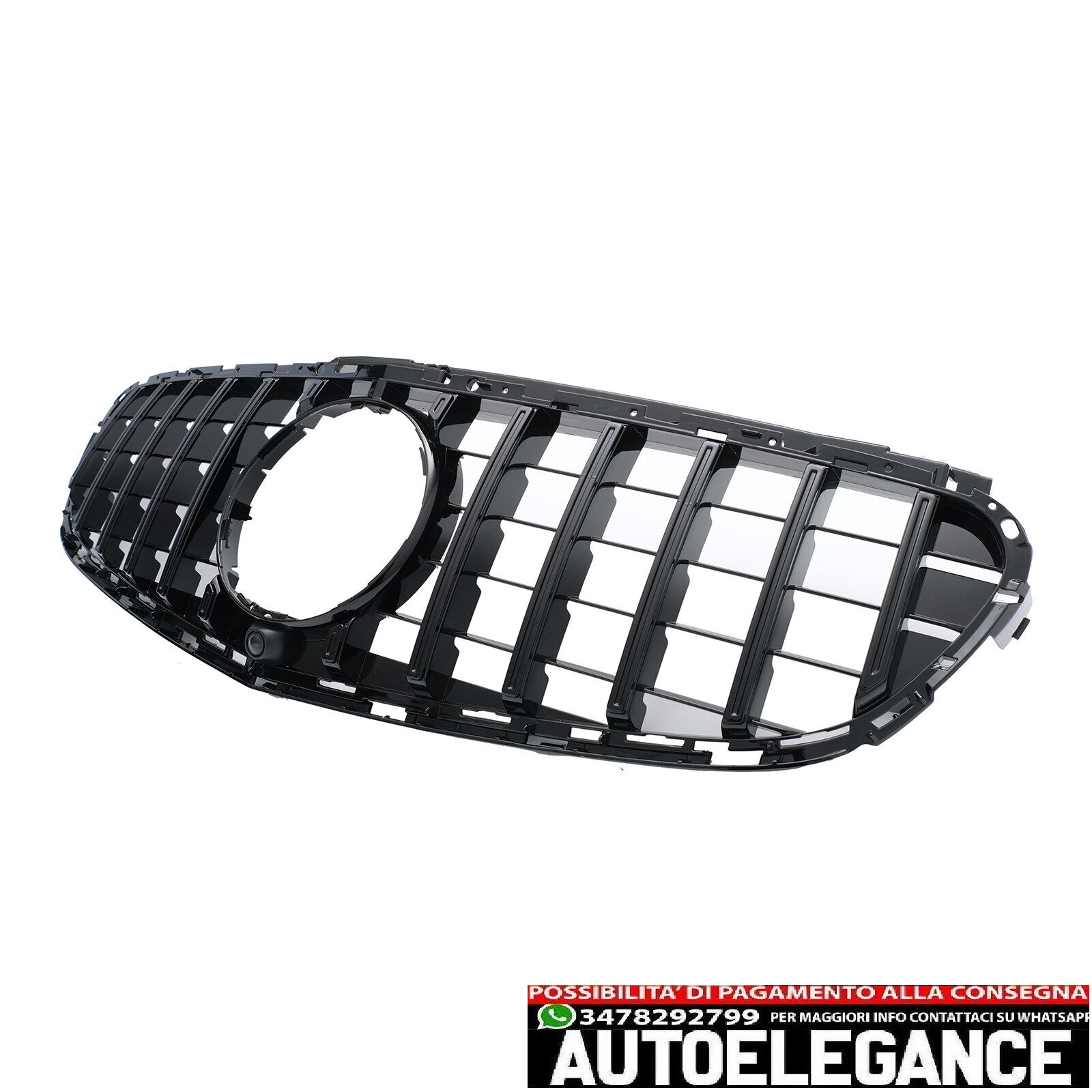 Radiador Reja Panamericana Se Adapta A Mercedes Clase W212 E63 AMG Glosado Black