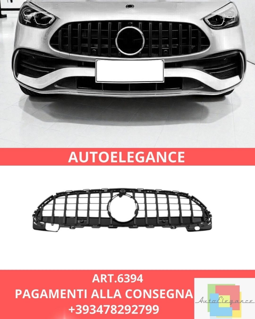 ART.6394 Parrilla Panamericana GT Adecuada para Mercedes W206 AMG Line