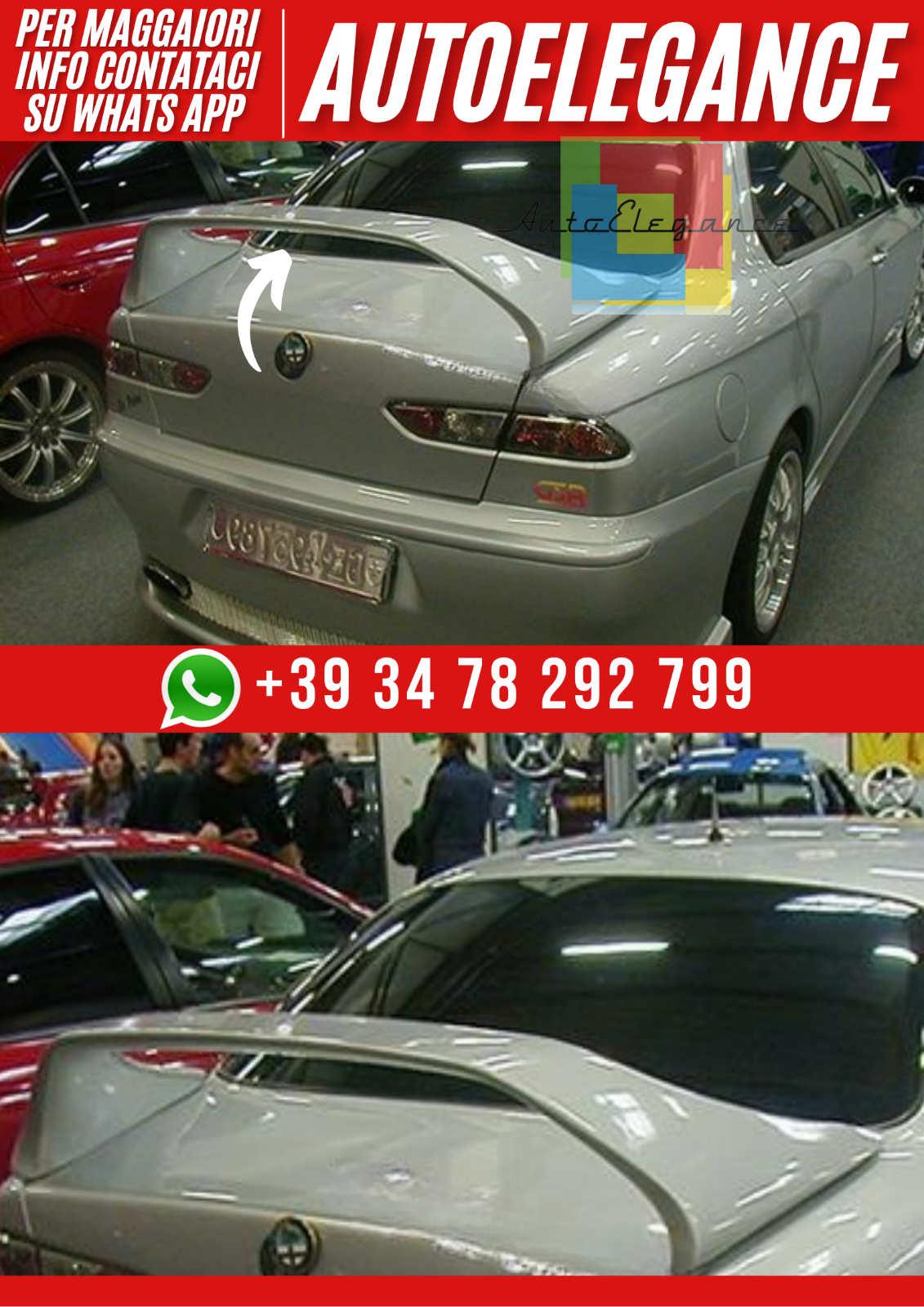 Tappo Spoiler Portellone Pour Alfa Romeo 156