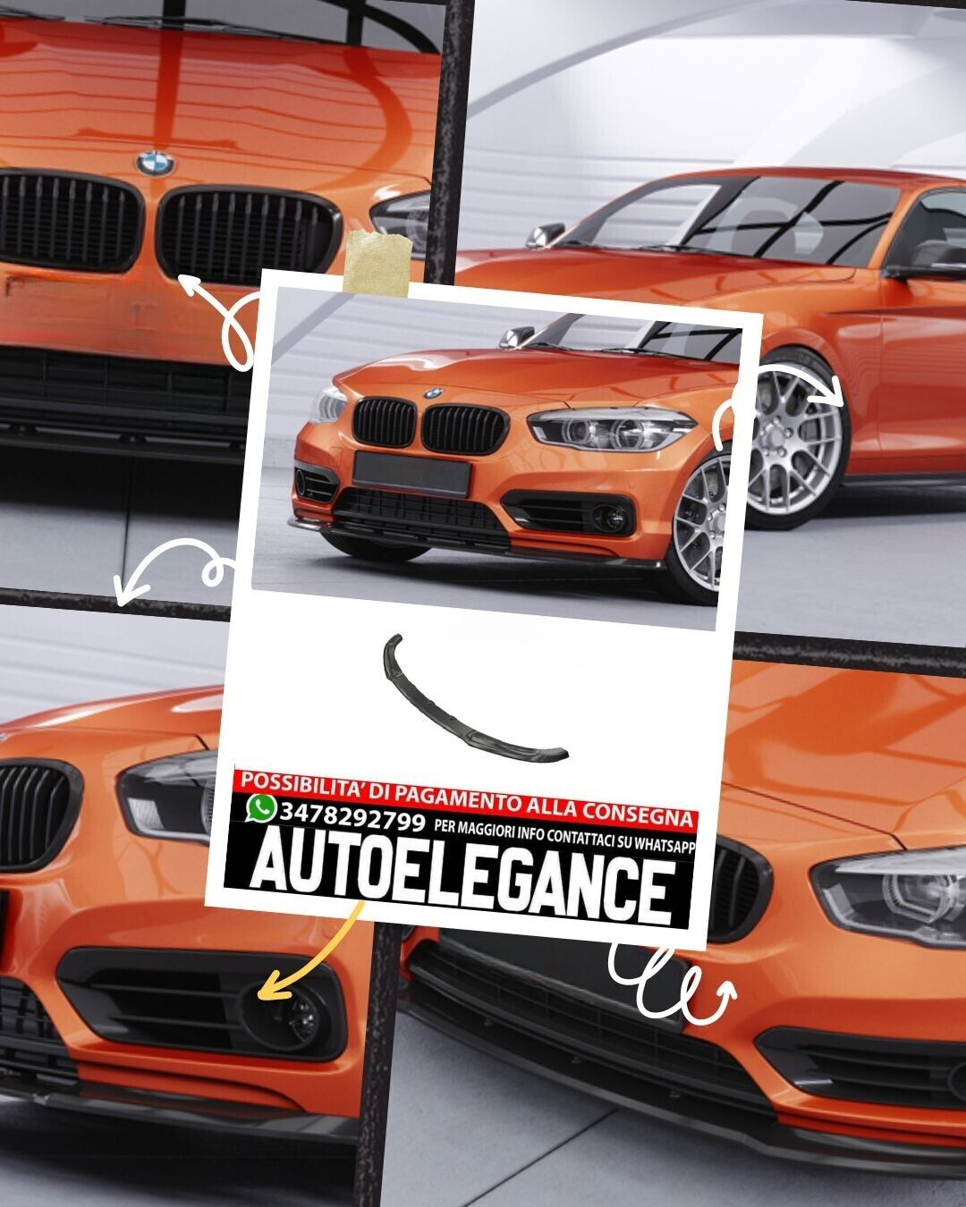 SPOILER adatto per BMW Serie 1 F20/F21 LCI