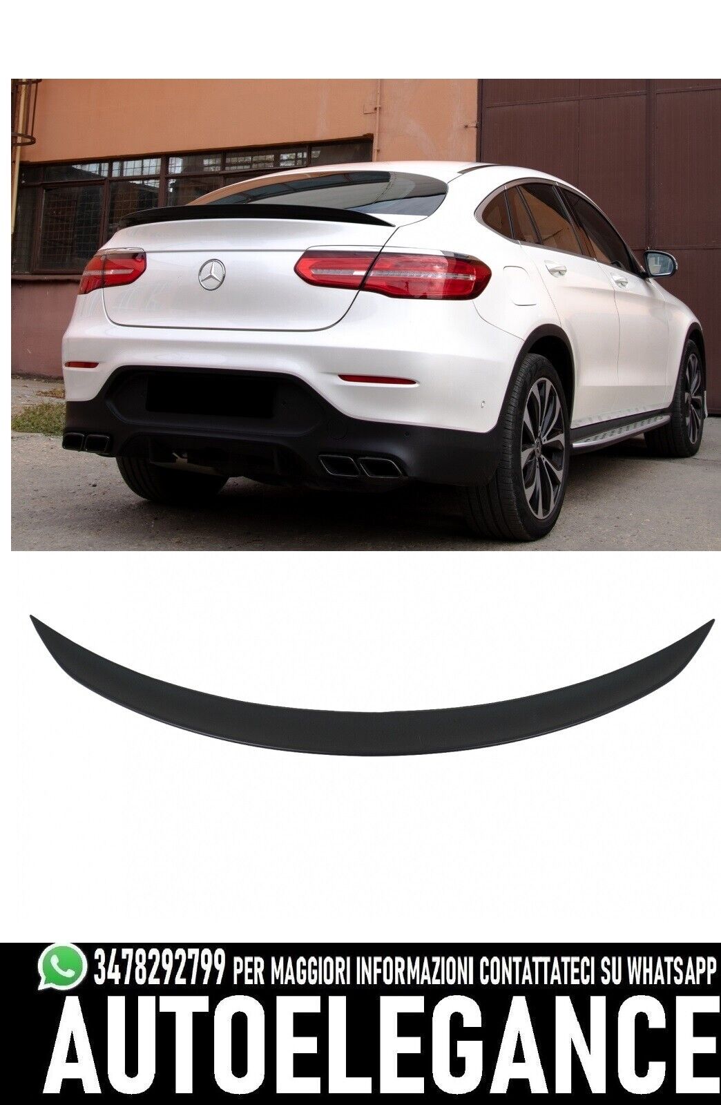 Spoiler bagagliaio adatto per Mercedes GLC Coupe C253 (2015-Up)