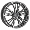 CERCHI CERCHIO IN LEGA 16" Adatto per AUDI A1 MAK UNION NERO SILVER