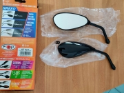 NUOVA COPPIA SPECCHI RETROVISORI UNIVERSALI PER MOTO NAKED - NERI