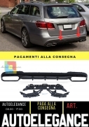 Diffusore paraurti posteriore nero per Mercedes Classe E (W212) (2013-2016)
