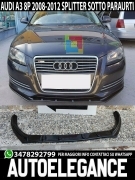 Abajo Parachoques Delantero Audi A3 8P 08-12 Spoiler ABS Negro Splitter Labio