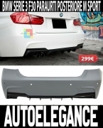 BMW SERIE 3 F30 BERLINA 2011- PARAURTI POSTERIORE DOPPIO LOOK M PERFORMANCE .-