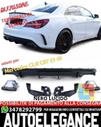 Diffusore sportivo e terminali di scarico neri per Mercedes CLA C117 13-19