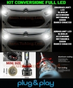 Ampoules Croisement + Route LED 16.000LM Pour Citroen C4 Picasso