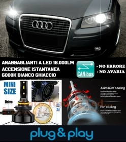 AUDI A3 8P + SPORTBACK LAMPADE ANABBAGLIANTI LED 16.000LUMEN CAMBUS