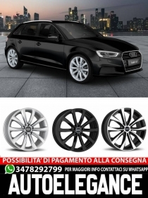 CERCHI CERCHIO IN LEGA 16" Adatto per AUDI A3 MAK WOLF NERO, SILVER