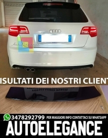 AUDI A3 2005-2012 8P SPORTBACK 5 PORTE SPOILER POSTERIORE TETTO SLINE S3 NERO