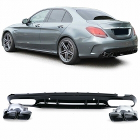 Diffuseur Arrière Adapté pour Mercedes Classe C Berline W205 15-21