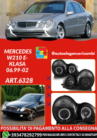 ART.6328 Phares avant Mercedes Classe E W210 06.1999–2002 noirs