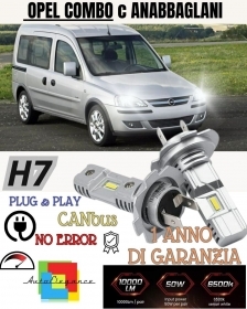 KIT LED H7 OPEL COMBO C 6000K BIANCO 6000 LUMEN CANBUS ANABBAGLIANTI