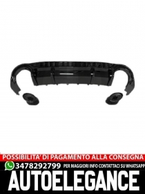 1034257 DIFFUSORE POSTERIORE ADATTO PER AUDI A3 2020+ LOOK SPORT NERO
