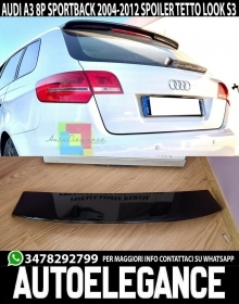 Audi A3 2005-2012 8P Sportback Heckspoiler Dach Sline S3 Schwarz Glanz Vrt