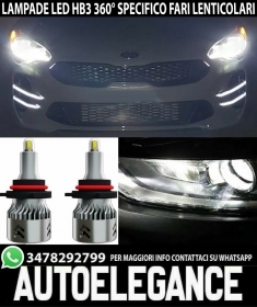 KIA STINGER LAMPADE HB3 9005 LED 360° GRADI ADATTI PER LENTICOLARI 6000K