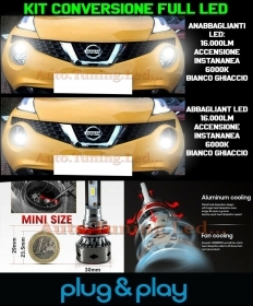Ampoules Croisement + Route LED 16.000LM Pour Nissan Juke 2015+