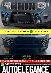 ? Bullbar Avant Noir Adapté pour Jeep Renegade ?