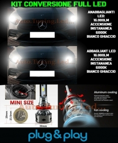 Ampoules Croisement + Route LED 16.000LM Pour Mercedes Classe A W177