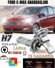 KIT LED H7 PER FORD C-MAX MK1 6000K BIANCO 6000 LUMEN CANBUS ANABBAGLIANTI