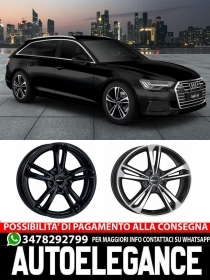 CERCHI CERCHIO IN LEG 17" 18" Adatto per AUDI A6 MAK EMBLEMA NERO LUCIDO