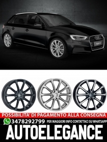CERCHI CERCHIO IN LEGA 16" Adatto per AUDI A3 MAK DAVINCI NERO LUCIDO