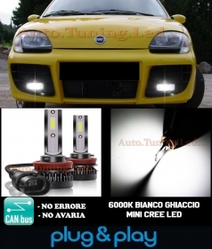 FIAT 600 SEICENTO LAMPADE FENDINEBBIA LED CAMBUS BIANCO GHIACCIO 8000LM