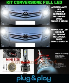 Ampoules Croisement + Route LED 16.000LM pour Toyota Auris I