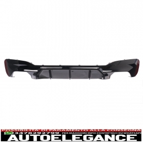 Acabado De Escape Difusor Trasero Para BMW Serie 5 G30 G31 Facelift Negro Luces