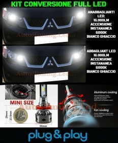 Ampoules Croisement + Route LED 16.000LM Pour Mitsubishi Outlander II