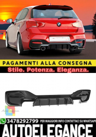 Splitter Rear Shiny Black ABS