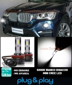 BMW X4 F26 LAMPADE FENDINEBBIA LED CAMBUS BIANCO GHIACCIO 8000LM