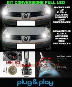Ampoules Croisement + Route LED 16.000LM Pour Renault Espace IV