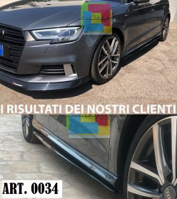 0034 Audi A3 8V 2017 + Facelift Flaps Unten Schweller Seitenlichter ABS Sw Glanz