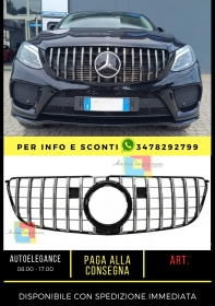 ✨MERCEDES GLS X166 LIFT 2016-2018 GRIGLIA ANTERIORE LOOK AMG PROFILI CROMATI✨