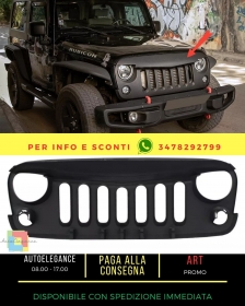 ✨Griglia Calandra per Jeep Wrangler Rubicon JK 07-17 Angry Look Nero opaco Gril✨