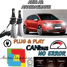 Kit Led Audi A2 H7 6000K Blanco 6400 Lumen Xen&oacute;n Xeno No Error Anabbaglianti