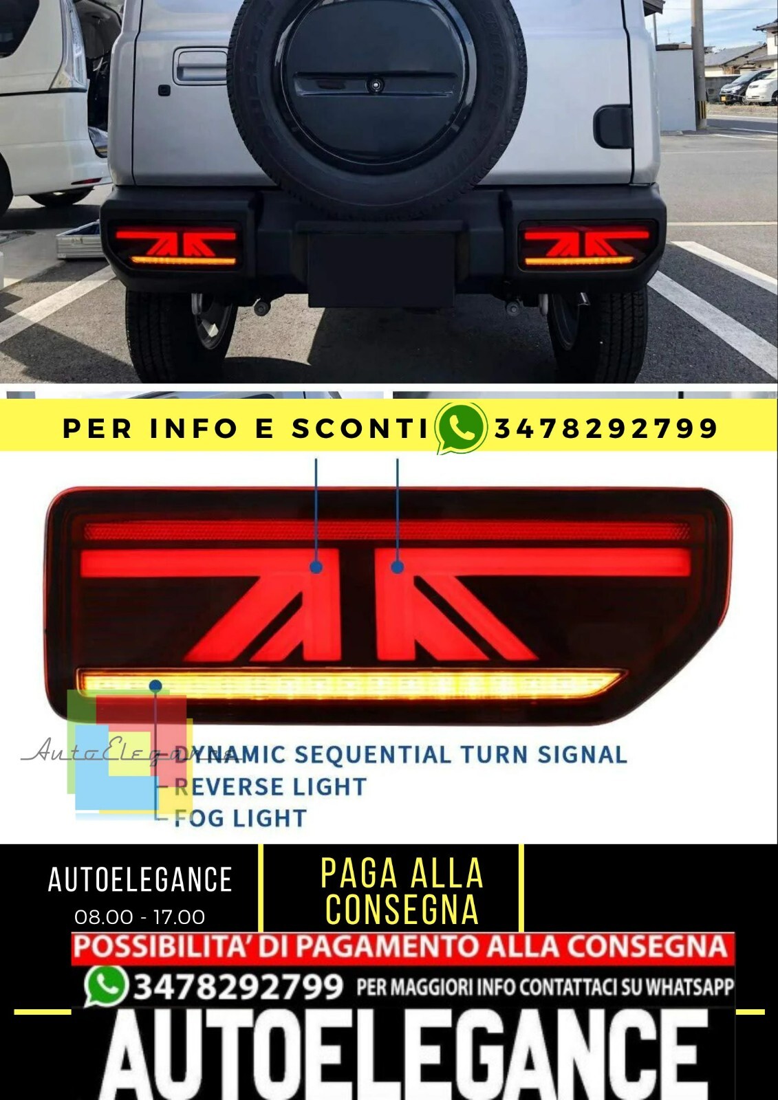 Fanali posteriori a LED per Jimny 2018 2019 Fum&egrave; / Rosso Trasparente Materiale