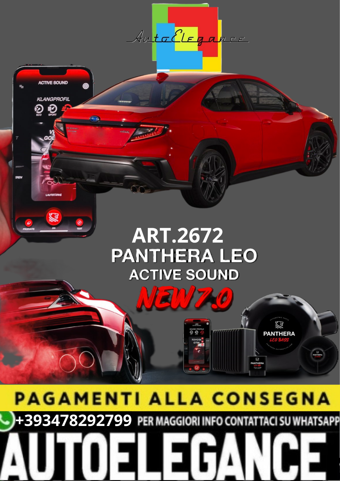 ART.2672 PANTHERA SOUND SYSTEM ADATTO PER  SUBARU WRX