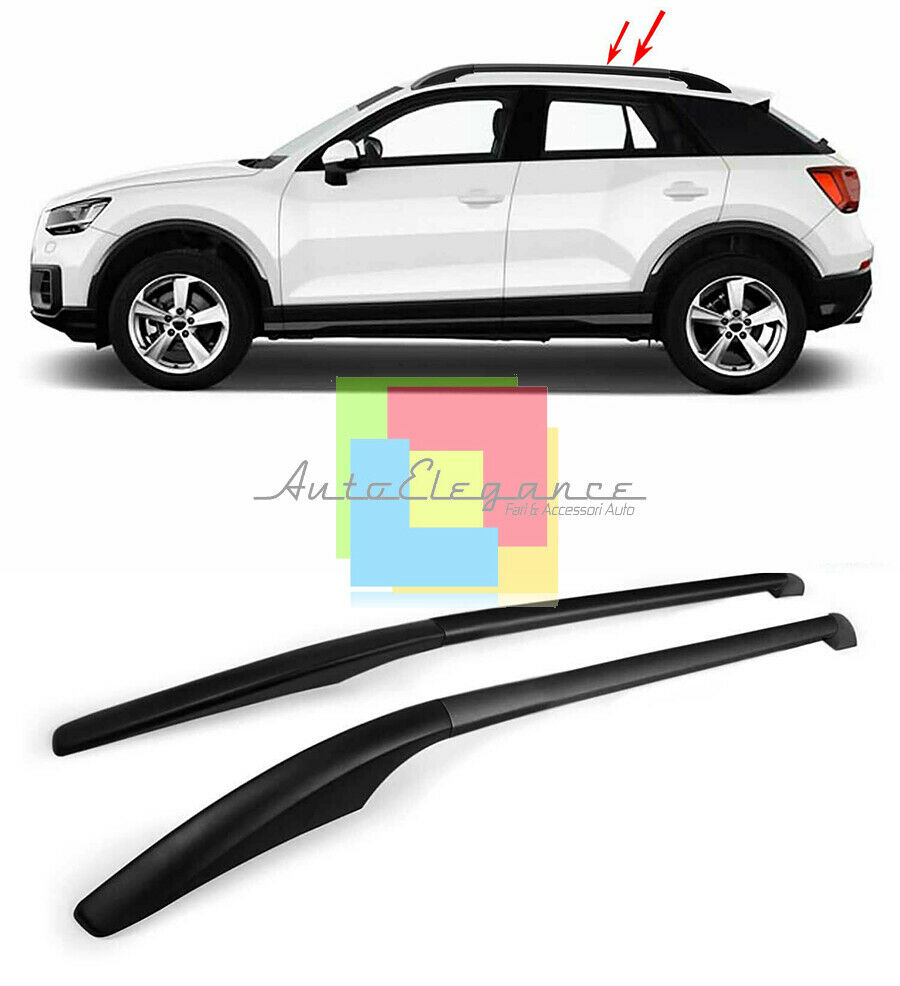 AUDI Q2 2016+ BARRE SUL TETTO MANCORRENTI NERI PORTAPACCHI