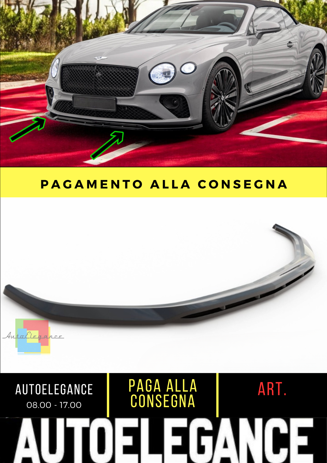 ✨Splitter anteriore Bentley Continental GT Mk3✨