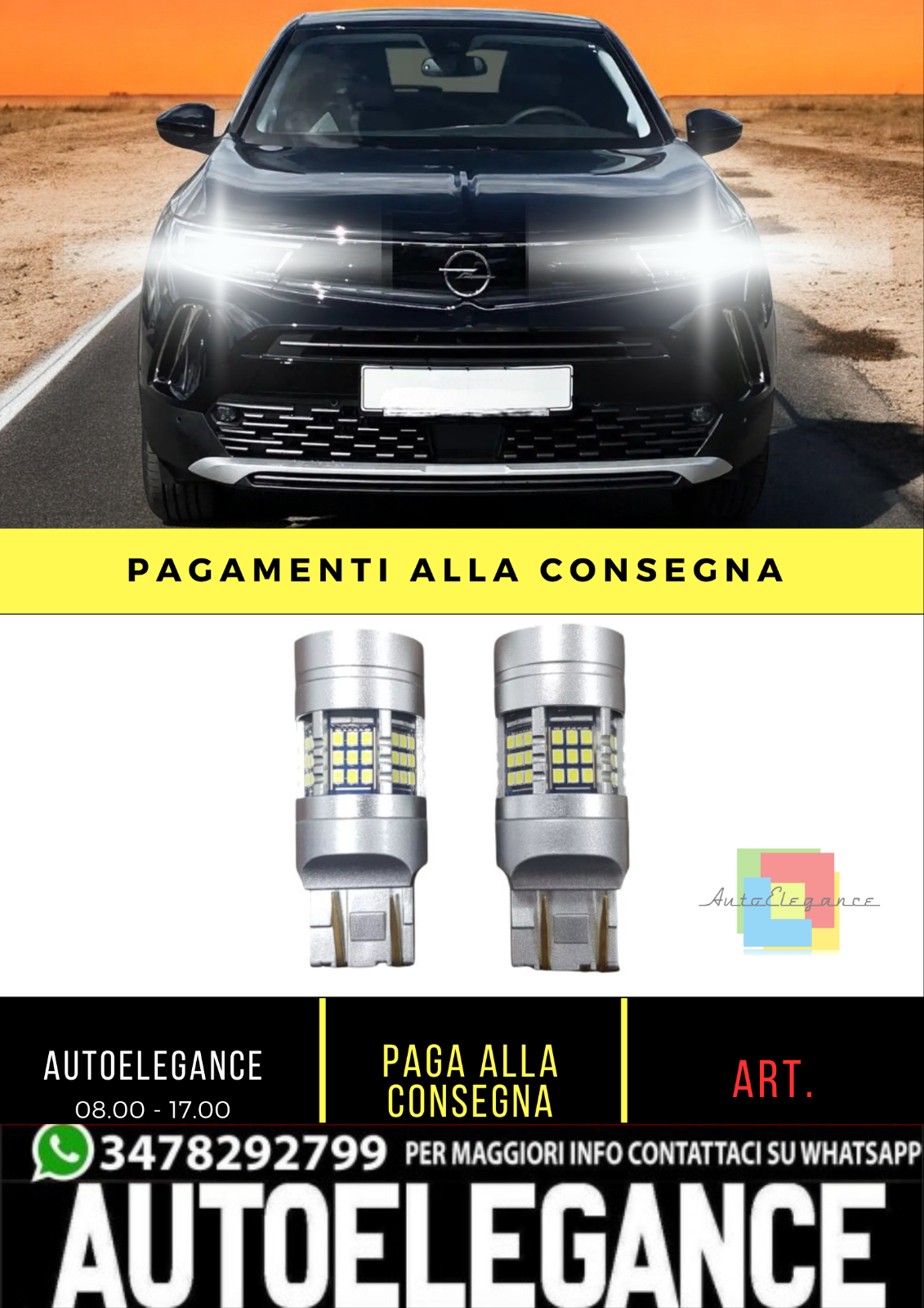 ✨KIT T20 LED POSIZIONE DIURNA BILUCE LED CAN BUS ADATTO PER  OPEL MOKKA✨