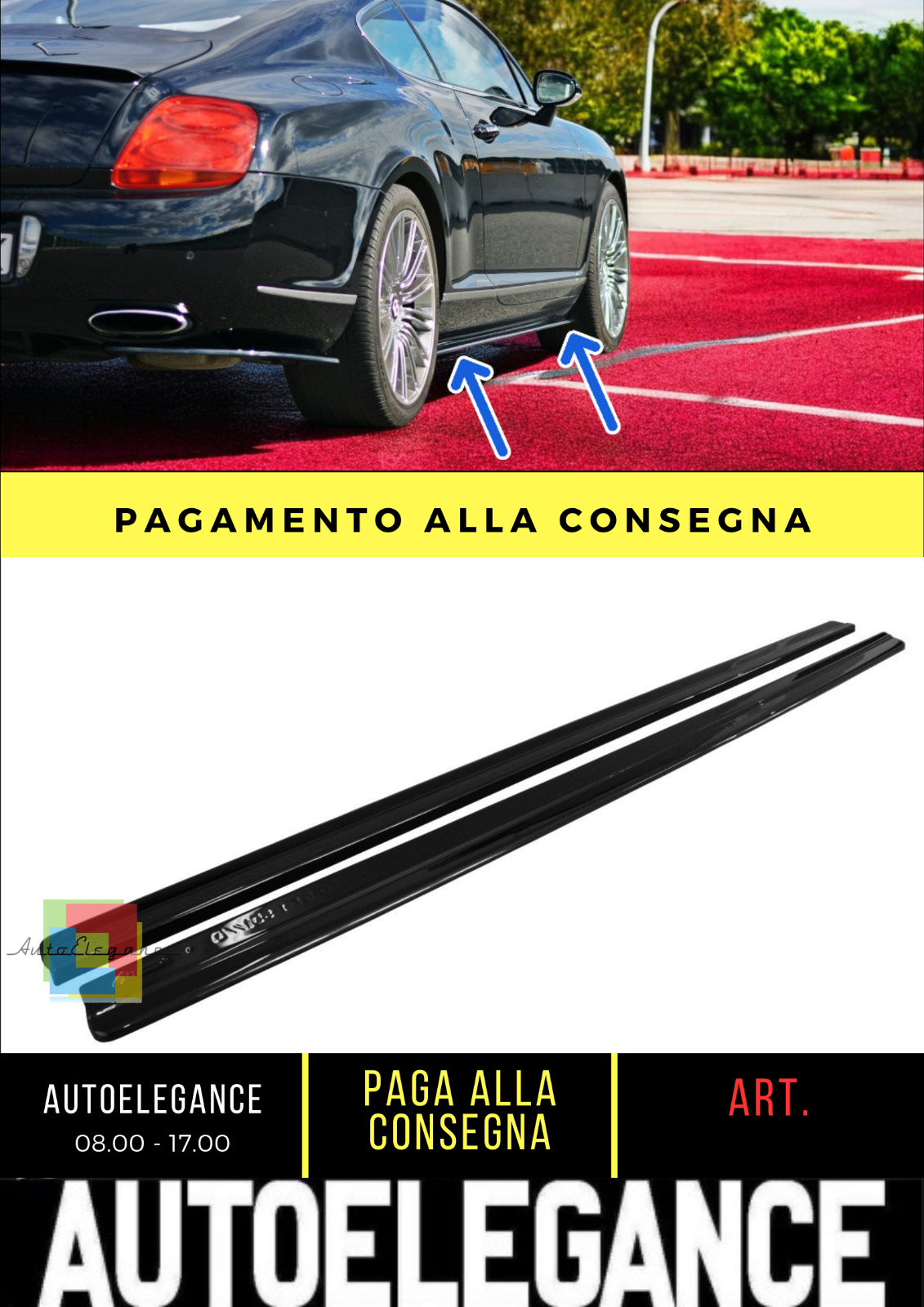 ✨MINIGONNE LATERALI DIFFUSORI BENTLEY CONTINENTAL GT✨