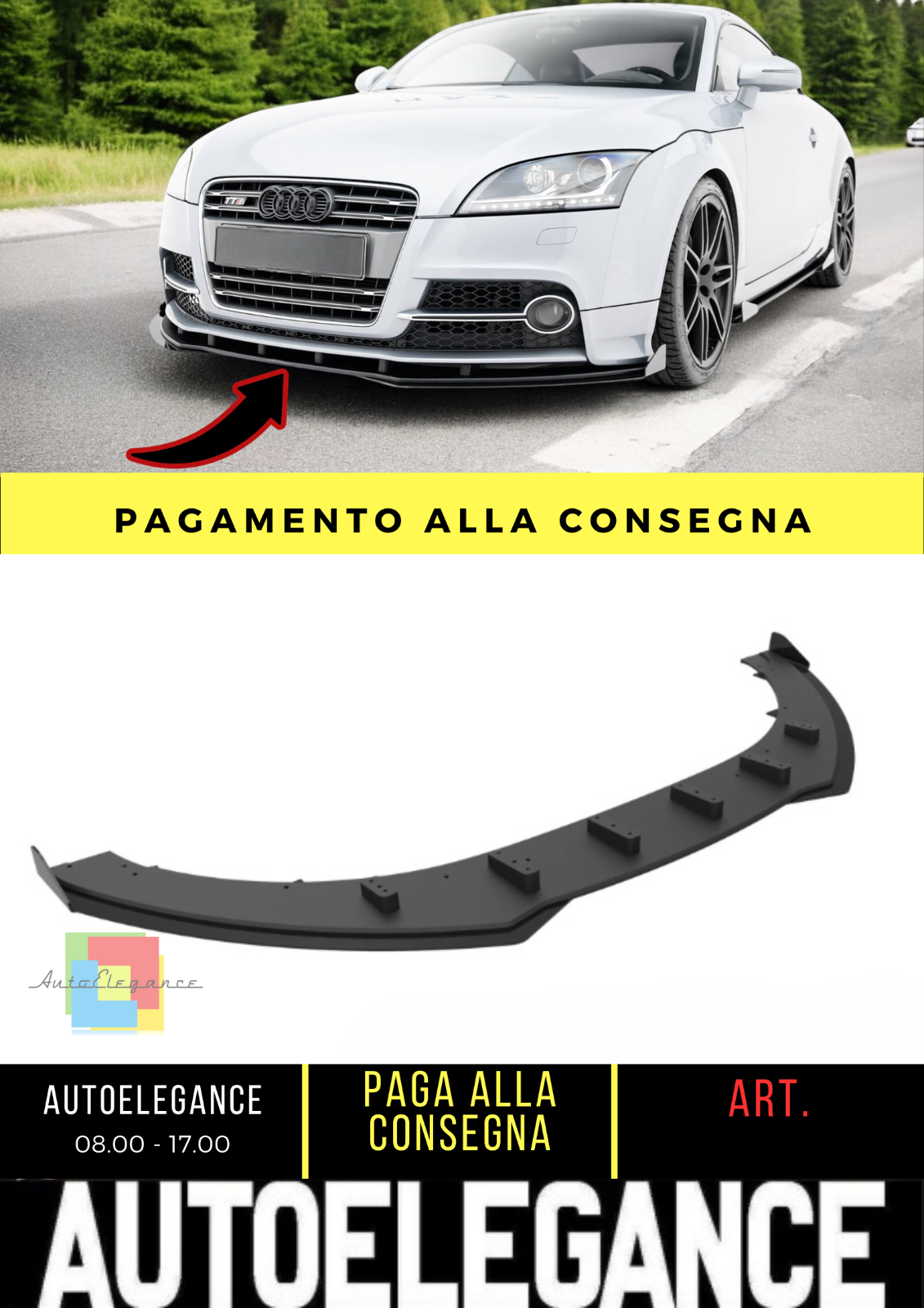 ✨Splitter anteriore Street Pro + flap Audi TT S / TT S-Line 8J Facelift✨